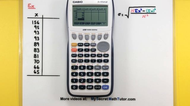 Statistics - Calculating standard deviation using a Casio fx-9750Gii calculator смотреть онлайн