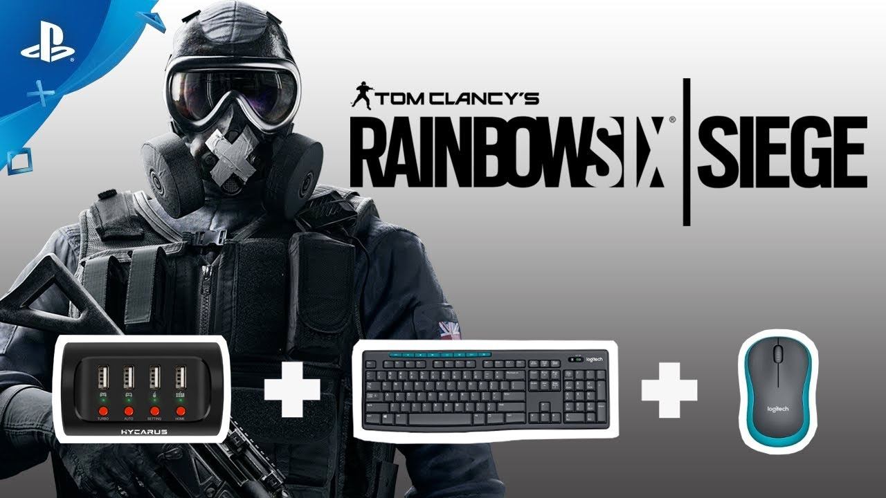 Use 2.4G Wireless Keyboard and Mouse Adapter (HC-10135) to Play Rainbow Six Siege on PS4 смотреть онлайн
