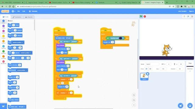 Scratch jumping and gravity - scratch coding смотреть онлайн
