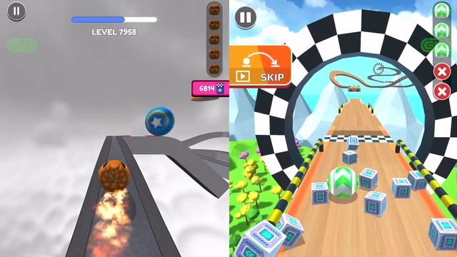 Going Balls, Ball Race 3D, Sky Rolling Ball 3D, Coin Rush All Levels Gameplay Android,iOS смотреть онлайн