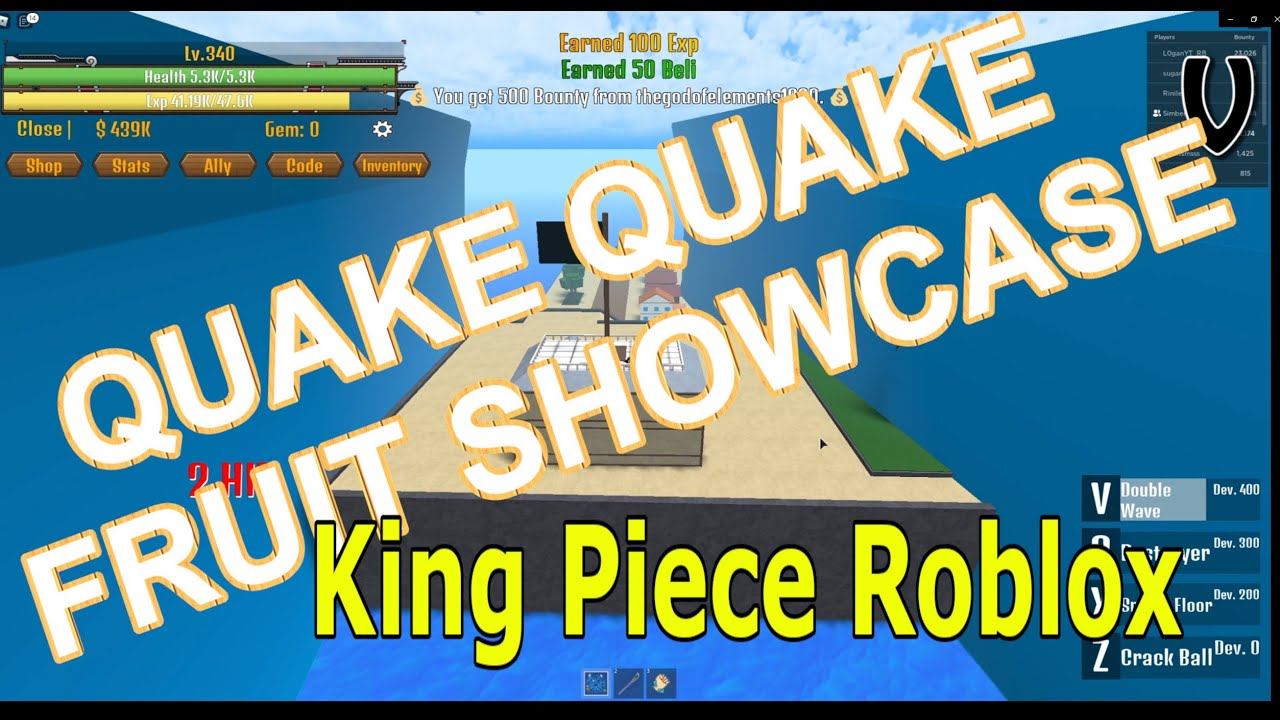 Quake Quake Fruit Showcase (Whitebeards Fruit) - King Piece Roblox смотреть онлайн