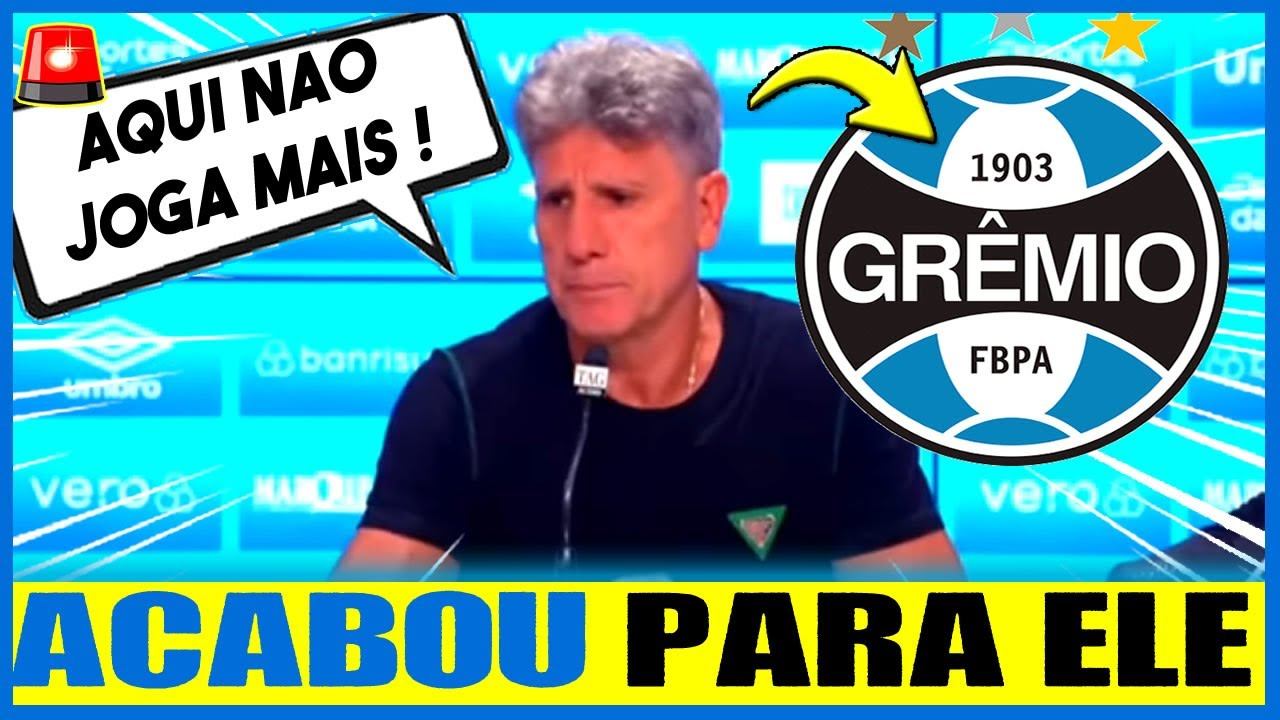 😲🚫ACABOU A PACIÊNCIA ! renato JÁ CONFIRMOU, ele não ENTRA MAIS EM CAMPO ! notícias do GRÊMIO hoje смотреть онлайн