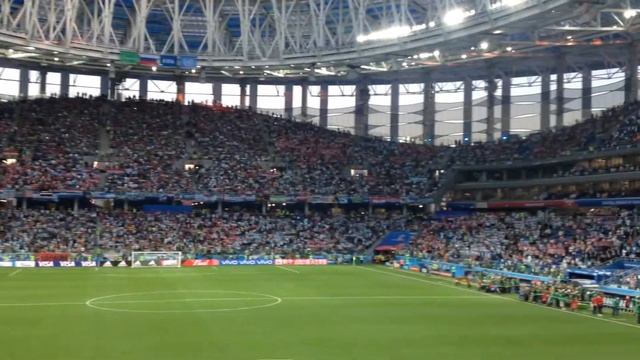 Атмосфера на матче Аргентина - Хорватия смотреть онлайн