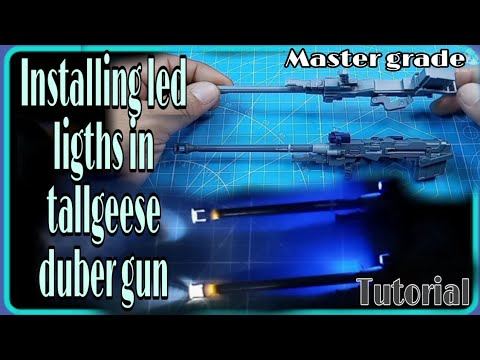 Installing Led ligths of MG Tallgeese Duber gun no exposed wire смотреть онлайн