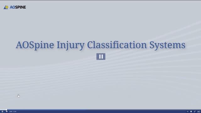 AO Spine - AO Spine Injury Classification Systems