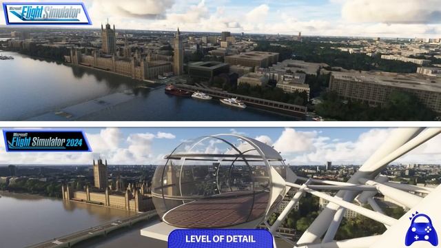 Microsoft Flight Simulator 2024 vs 2020 — сравнение графики и деталей смотреть онлайн