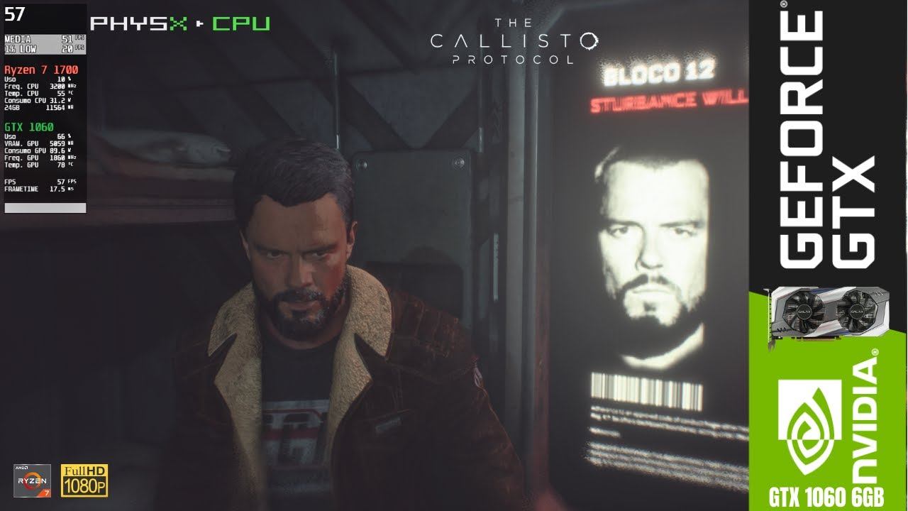 The Callisto Protocol - RYZEN 7 1700 - GTX 1060. смотреть онлайн