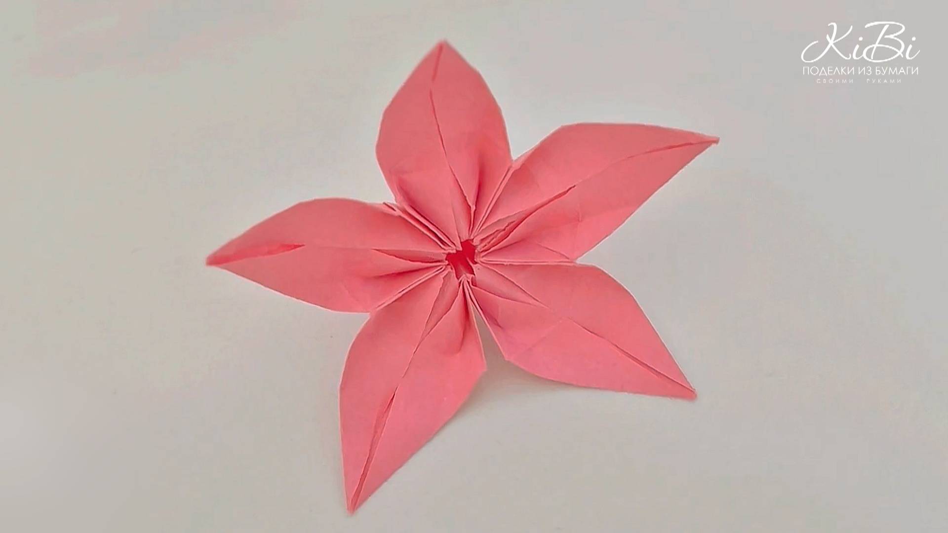 Цветок Персика | Поделки из бумаги своими руками | DIY смотреть онлайн