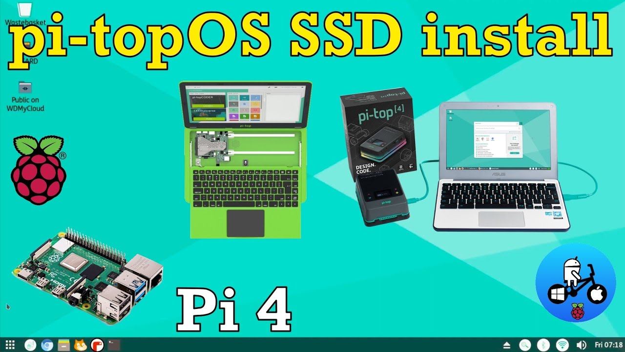 Pi Top Os. Raspberry Pi 4. SSD Install with Berryboot смотреть онлайн