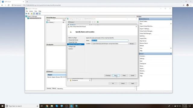 QTScloud Setup On HyperV