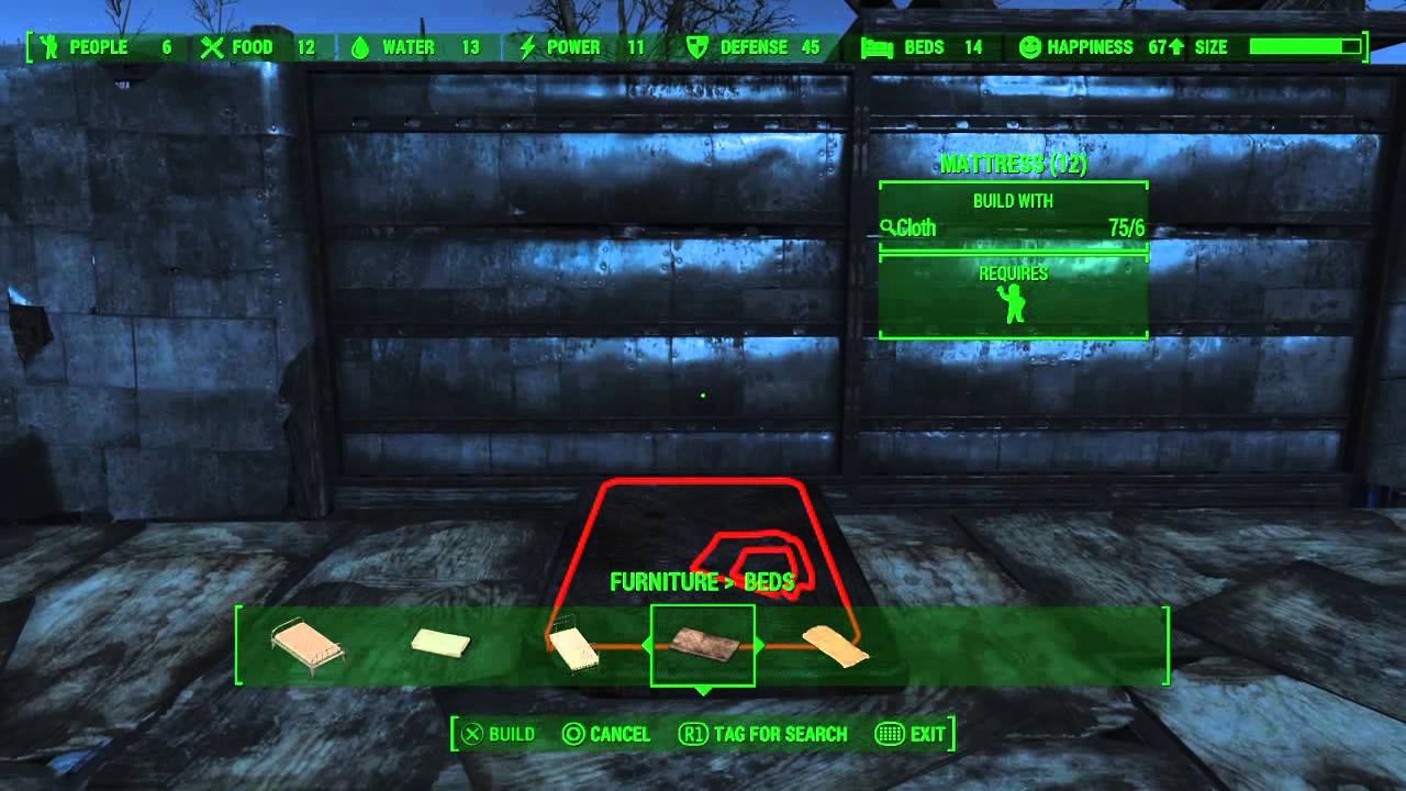 Fallout 4 Settlement Bed Glitch Tutorial смотреть онлайн