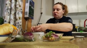 С УТРА УБОРКА/ПРИГОТОВИЛА САЛАТ С КАЛЬМАРАМИ 👍