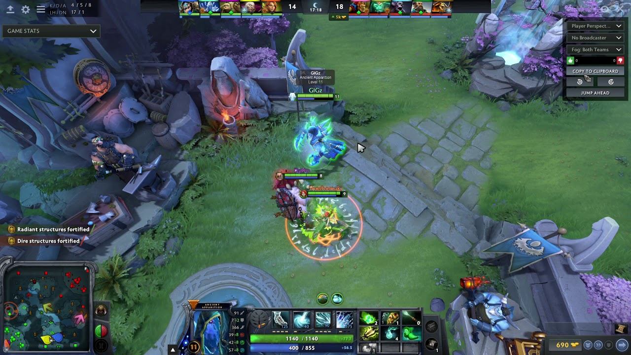 Dota 2 - Ancient Apparition Gameplay смотреть онлайн