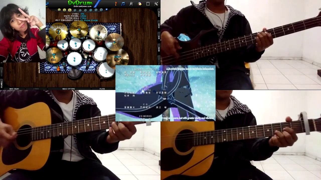 Sword Art Online ED1 - Yume Sekai TV Size ver by Haruka Tomatsu (Band Cover ft. Rani) смотреть онлайн