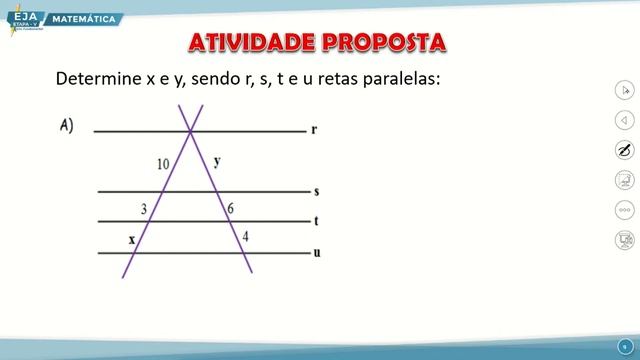 EJA V MATEMÁTICA 13 09 2022 GEOMETRIA PLANA TEOREMA DE TALES REVISÃO P3 NP смотреть онлайн