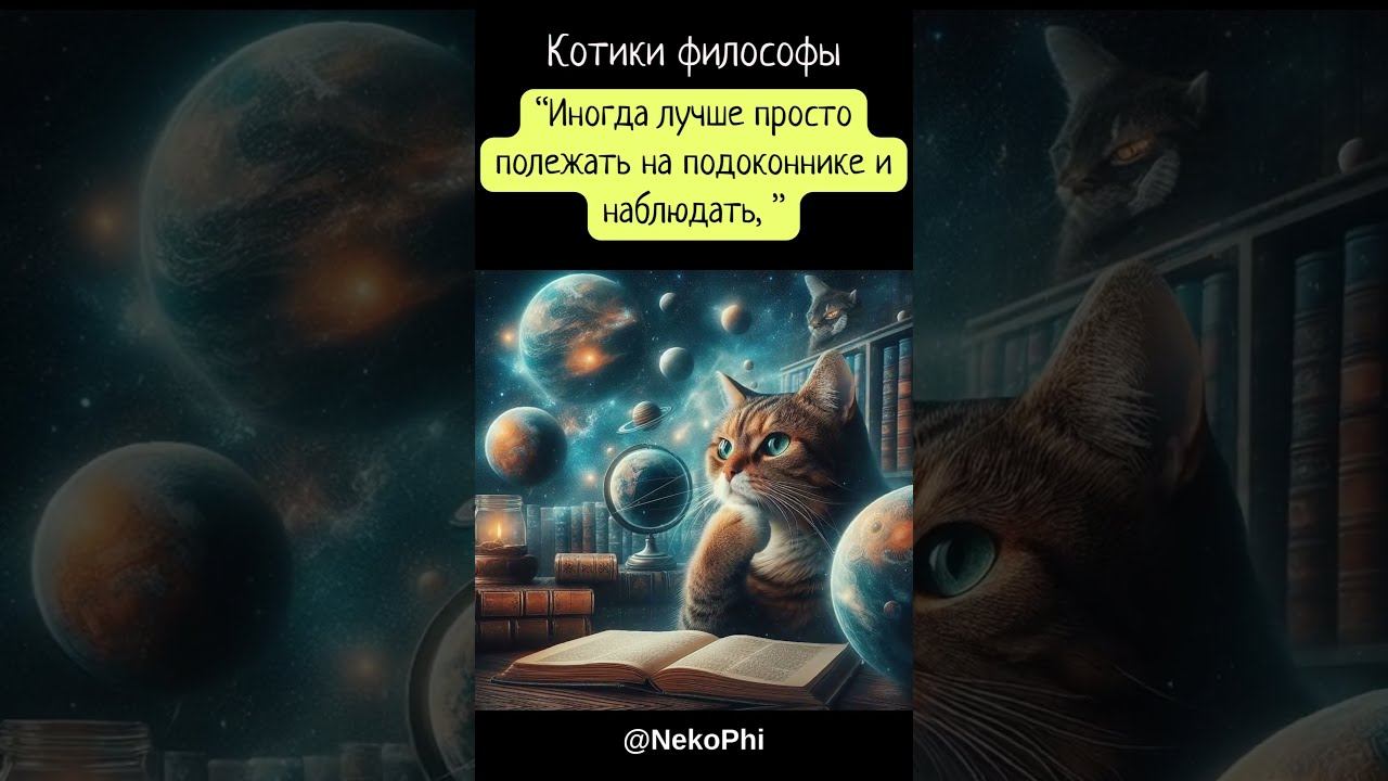 Философия по кошачьи про наблюдения #котофилософия #котоконтент #умныекотики смотреть онлайн