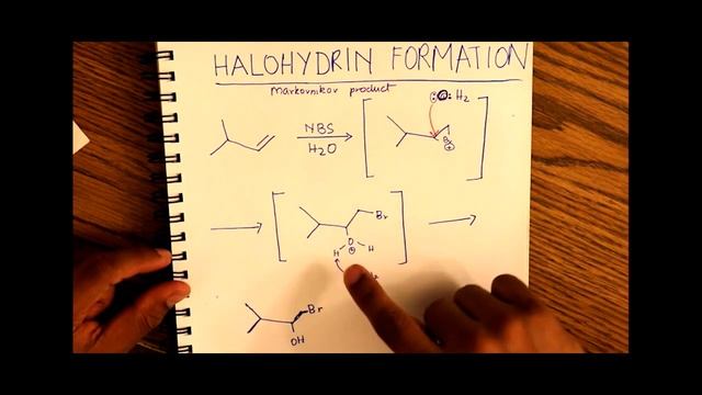 Halohydrin formation with NBS/H2O - Pre-med Organic Chemistry смотреть онлайн