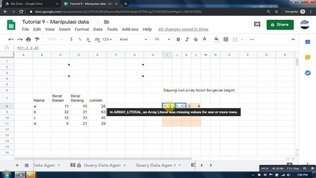 ARRAYS -GOOGLE SHEET смотреть онлайн