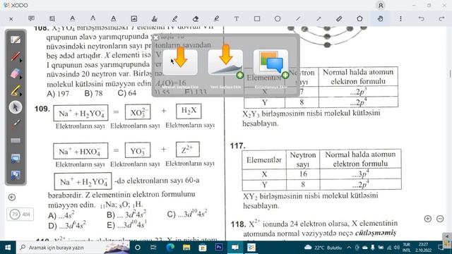 Kimya DİM test toplusu 2019 Kimya DİM test toplusu 2019 - Atomun Elektron formulu 101 - 133 смотреть онлайн