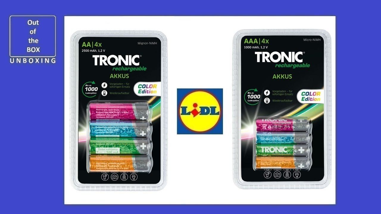 TRONIC Set of 4 Ni-MH rechargeable batteries start up TEST Variants AA and AAA Voltage 1.2V UNBOXIN смотреть онлайн