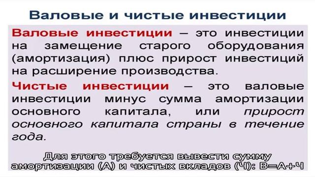 Чистые и валовые инвестиции: что это такое смотреть онлайн