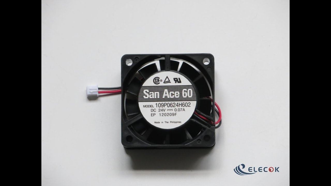 109P0624H602 24V 0.07A 2wires Cooling Fan смотреть онлайн