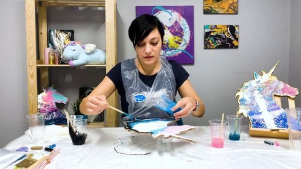 Resin art. Единорог