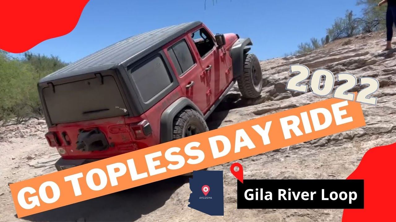 Taking my Jeep Willys to Gila River Loop for Go Topless Day! смотреть онлайн