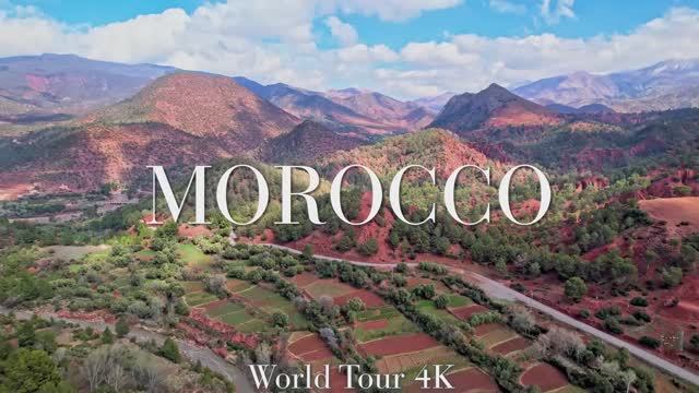 FLYING OVER MOROCCO (4K UHD) - Relaxing Music Along With Beautiful Nature Videos - 4K Video HD смотреть онлайн