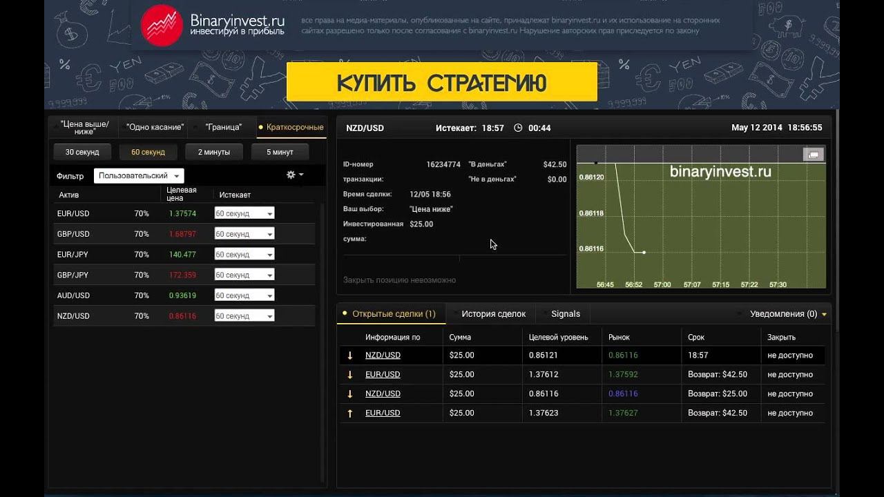 стратегия для 60 секундных бинарных опционов 12 мая 2014 смотреть онлайн