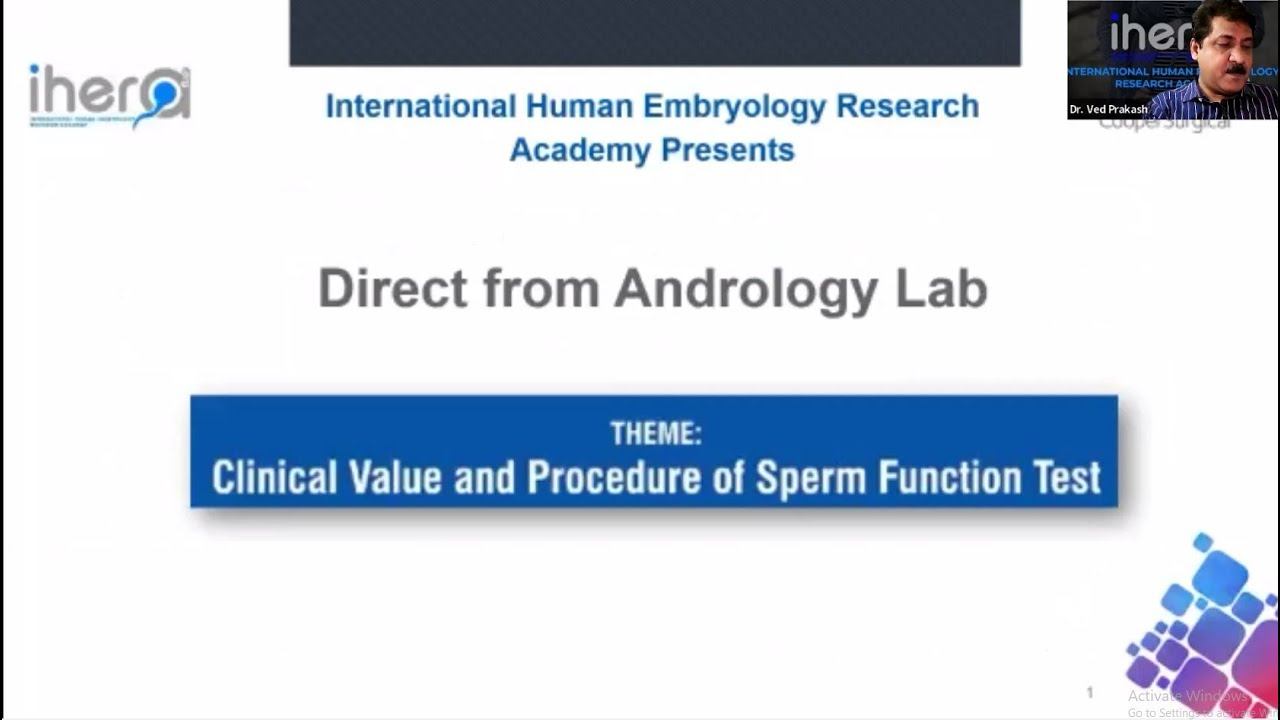 CLINICAL VALUE AND PROCEDURE OF SPERM FUNCTION TEST смотреть онлайн