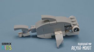 Собираем акулу из конструктора QBRIX KIDS - коллекция детских конструкторов с видеоинструкциями