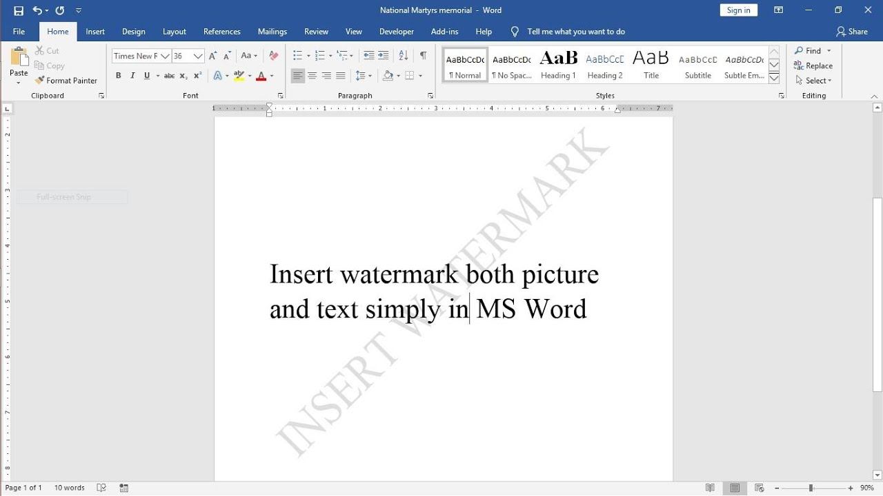 How to watermark in MS word | Both Text and Picture смотреть онлайн