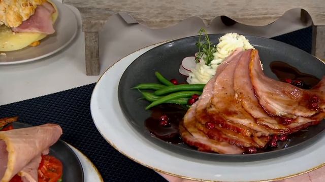 Smithfield Carando Bone-In 8-10lb Spiral Ham w/ Glaze on QVC смотреть онлайн