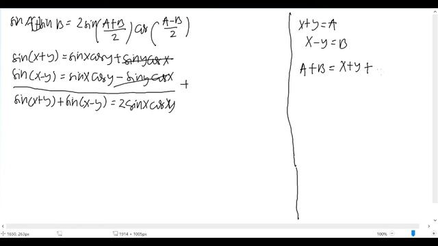 pembuktian sin A+sin B=2 sin (A+B/2) cos (A-B/2) | Trigonometry Explanation eps. 42 | how to solve смотреть онлайн