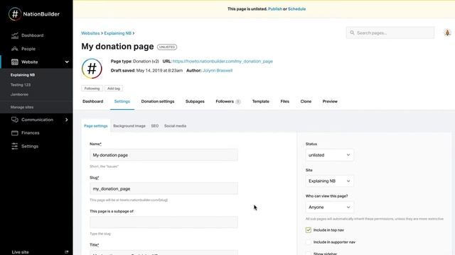 How to create a donation page on NationBuilder смотреть онлайн