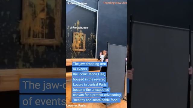 Surreal Soup Protest: Activists Splash Iconic Mona Lisa, Demand Food Security смотреть онлайн