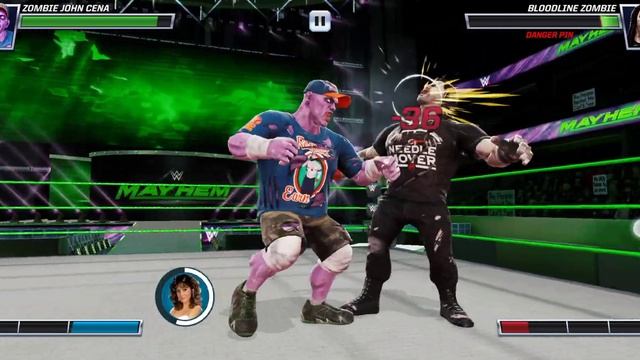 WWE MAYHEM ZOMBIE JOHN CENA VS ZOMBIE ROMAN REIGNS/ ZOMBIE STROM IN THE RING 🥵 смотреть онлайн