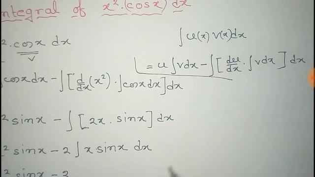 Integral of (x^2)*cosx смотреть онлайн