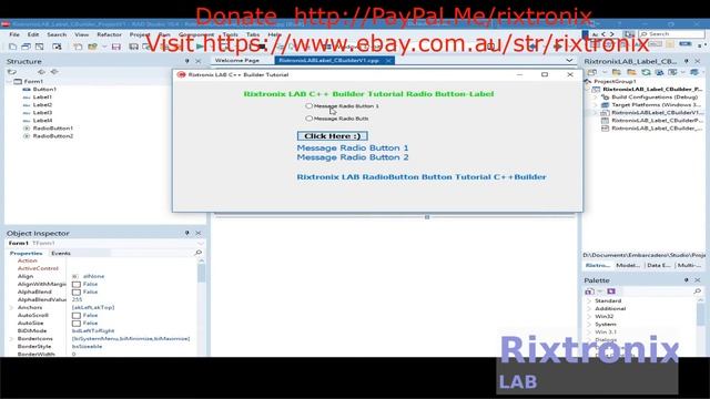 How to use radiobutton label C Builder Pt2 смотреть онлайн