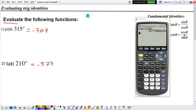Evaluating trig Identities ( Calculator- numerical representation) смотреть онлайн