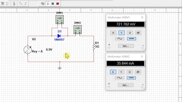VI Characteristics of PN junction diode 1N4007, experiment on multisim| Multisim Tutorial | Mrudura смотреть онлайн