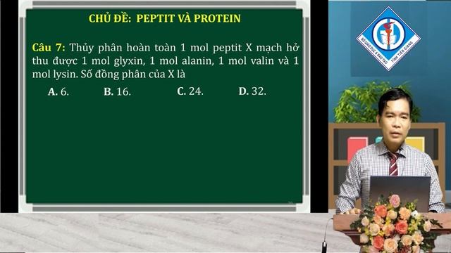 ÔN THI TỐT NGHIỆP: TIẾT 7 PEPTIT - PROTEIN смотреть онлайн