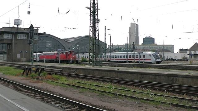 BR 363 + 218 mit IC & IC 2154 Ein/Ausfahrt in Leipzig Hbf смотреть онлайн