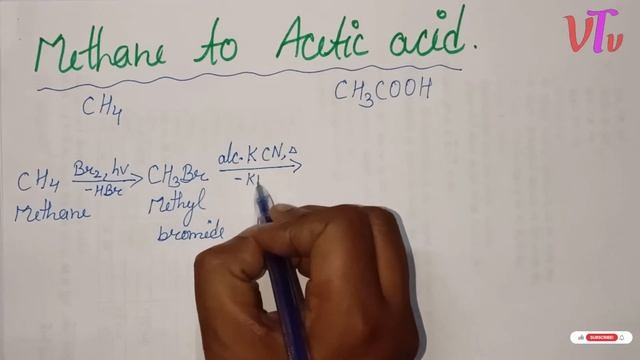 Methane to acetic acid | most important reaction | смотреть онлайн