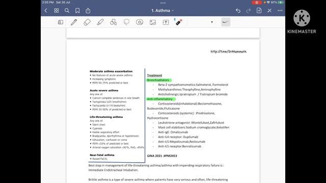 Respiratory PYT 1 : Asthma , AIIMS PG / INI-CET / NEET PG