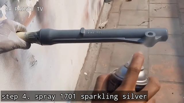 How to paint Front shock | Sparkling silver | samurai paint | step by step tutorial. смотреть онлайн