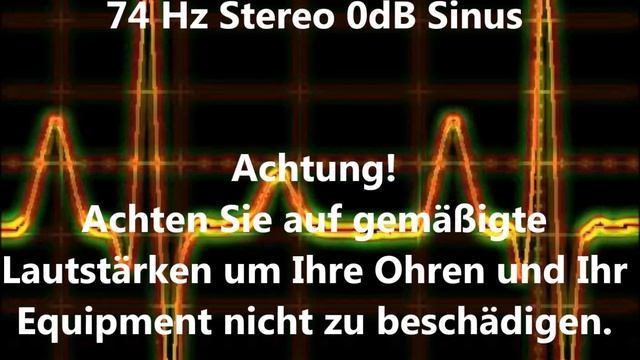 74 Hz Sinus Ton Test 0dB Stereo Piepton Wave Ton смотреть онлайн