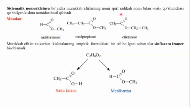 Oddiy va murakkab efirlar hamda ularning xossalari haqida смотреть онлайн