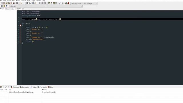 C++. To sum two numbers with function helping смотреть онлайн